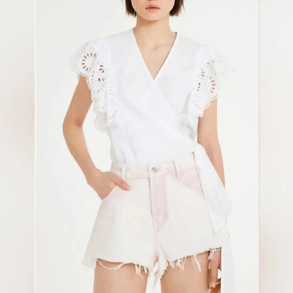Claudie PIERLOT White Cotton Wrap Shirt